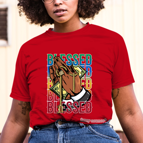 Air Jordan 1 Fearless Blue The Great Matching Sneaker Tshirt Drake Blessed Blue and Red Jordan Tshirt