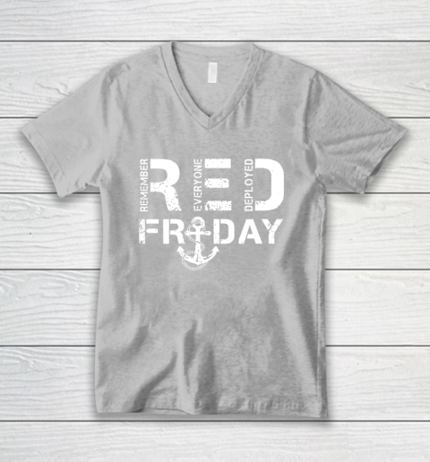 On Fridays We Wear Red Friday Military Navy Soldiers V-Neck T-Shirt 3