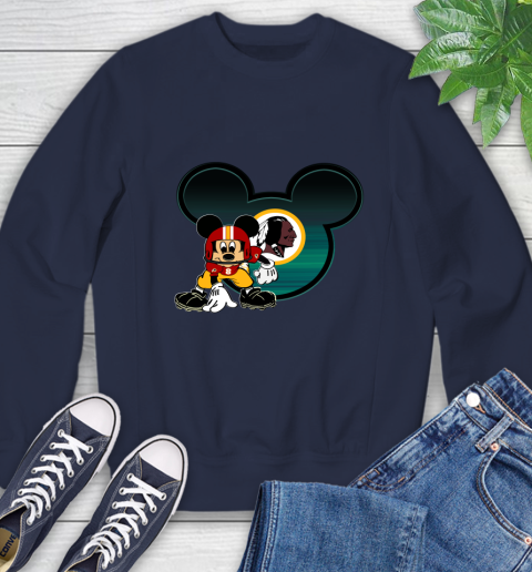 NFL Washington Redskins Mickey Mouse Disney Football T Shirt Sweatshirt 3
