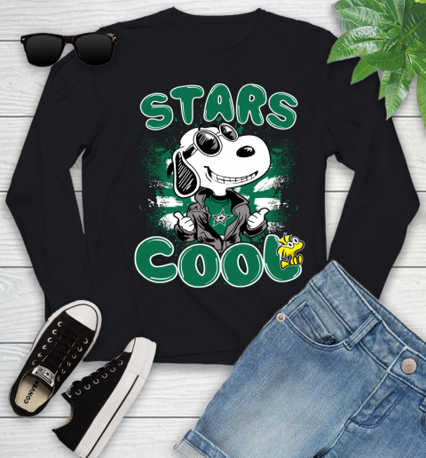NHL Hockey Dallas Stars Cool Snoopy Shirt Youth Long Sleeve