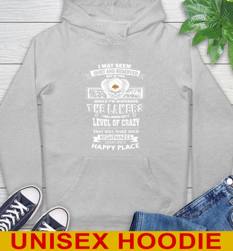 Los Angeles Lakers NBA Basketball If You Mess With Me While I'm Watching My Team Hoodie - Image 7