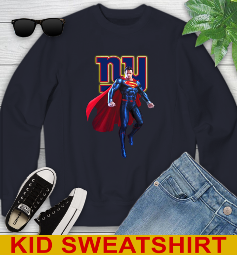 NFL Superman DC Sports Football New York Giants Youth Sweatshirt 3