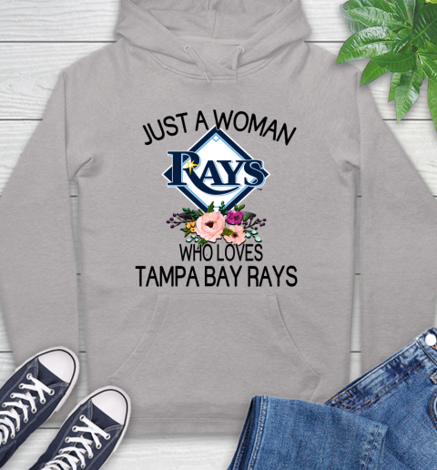 MLB Just A Woman Who Loves Tampa Bay Rays Baseball Sports Hoodie 10
