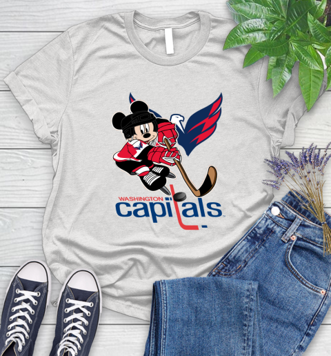 NHL Washington Capitals Mickey Mouse Disney Hockey T Shirt Women's T-Shirt