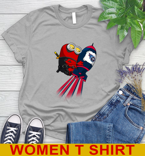 NFL Football Tennessee Titans Deadpool Minion Marvel Shirt Women's T-Shirt 5