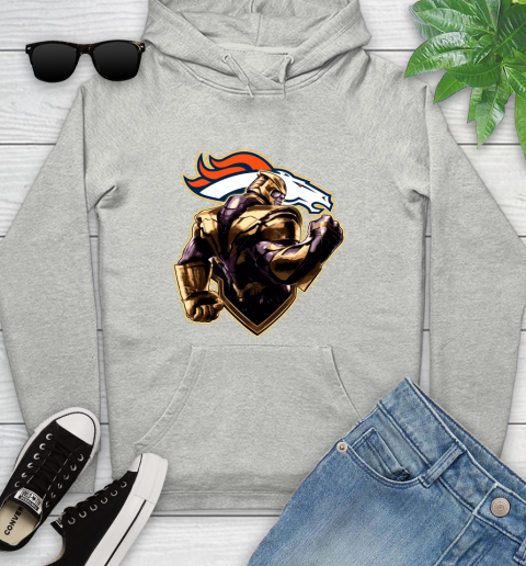 NFL Thanos Avengers Endgame Football Sports Denver Broncos Youth Hoodie
