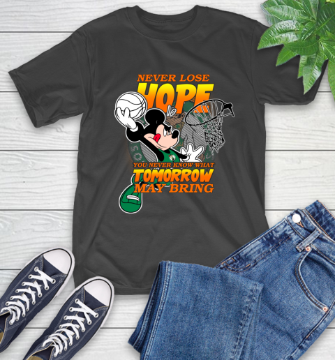 Boston Celtics NBA Basketball Mickey Disney Never Lose Hope T-Shirt