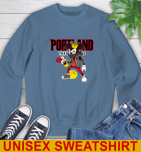 Portland Trail Blazers NBA Basketball Mickey Peace Sign Sports Sweatshirt 8