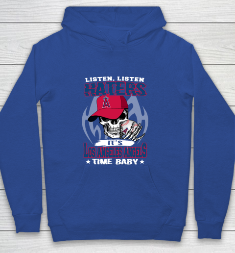 Listen Haters It is ANGELS Time Baby MLB Youth Hoodie 6
