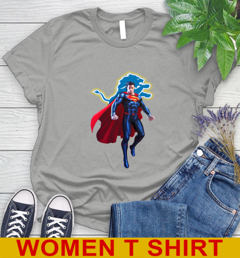NFL Superman DC Sports Football Detroit Lions Women's T-Shirt 11