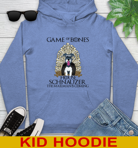 Game of bones house schnauzer dog the mailman is coming tshirt 120