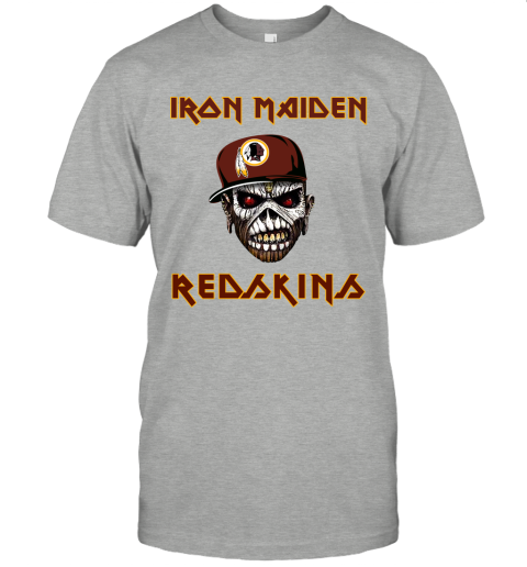 NFL Washington Redskins Iron Maiden Rock Band Music Football Sports OPA2p9H8FEH classic t shirt 2 95 151514 front ash
