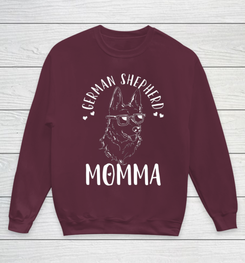 Dog Mom Shirt German Shepherd Momma Dog Mom Mama Gift Youth Sweatshirt 4