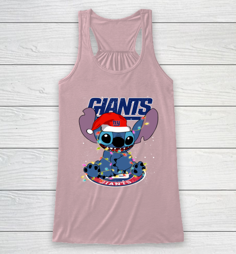 New York Giants NFL Football noel stitch Christmas Racerback Tank 5