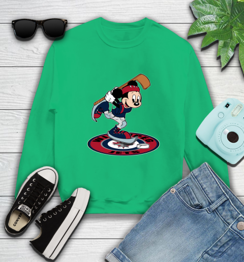 NHL Hockey Winnipeg Jets Cheerful Mickey Disney Shirt Sweatshirt 7