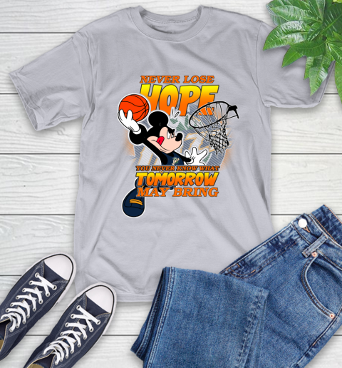 Utah Jazz NBA Basketball Mickey Disney Never Lose Hope T-Shirt 6