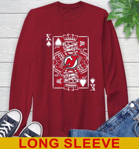 New Jersey Devils NHL Hockey The King Of Spades Death Cards Shirt Long Sleeve T-Shirt 9