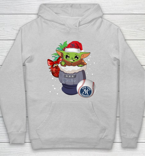 New York Yankees Christmas Baby Yoda Star Wars Funny Happy MLB Hoodie 6