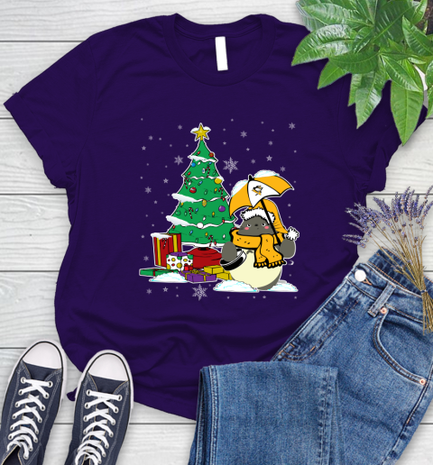 Pittsburgh Penguins NHL Hockey Cute Tonari No Totoro Christmas Sports Women's T-Shirt 4