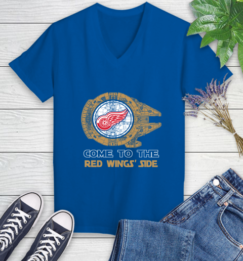 NHL Come To The Detroit Red Wings Wars Hockey Sports Women's V-Neck T-Shirt 10