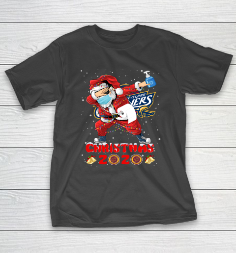 Cleveland Cavaliers Funny Santa Claus Dabbing Christmas 2020 NBA T-Shirt