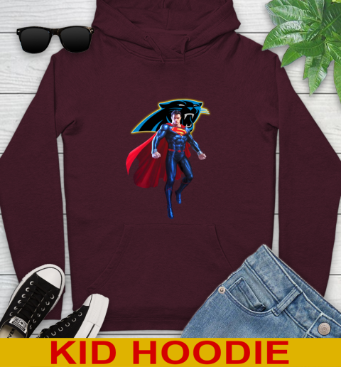 NFL Superman DC Sports Football Carolina Panthers Youth Hoodie 7