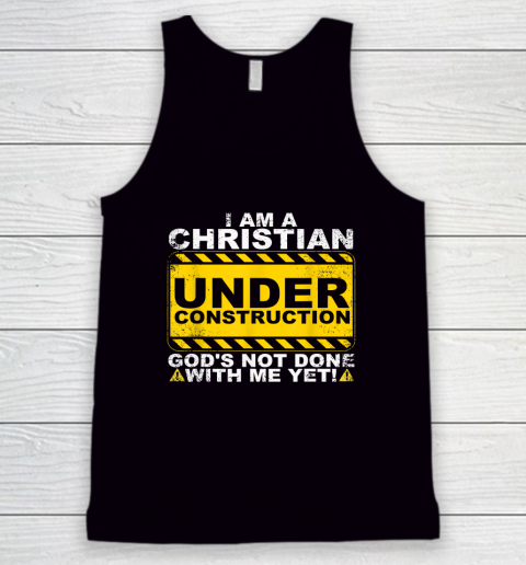 Funny Christian Under Construction Gift Catholic Tank Top