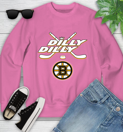 NHL Boston Bruins Dilly Dilly Hockey Sports Youth Sweatshirt 7