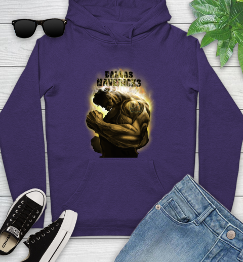 Dallas Mavericks NBA Basketball Hulk Marvel Avengers Sports Youth Hoodie 5