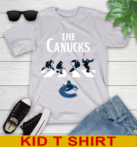 NHL Hockey Vancouver Canucks The Beatles Rock Band Shirt Youth T-Shirt 4
