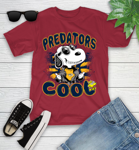 NHL Hockey Nashville Predators Cool Snoopy Shirt Youth T-Shirt 12