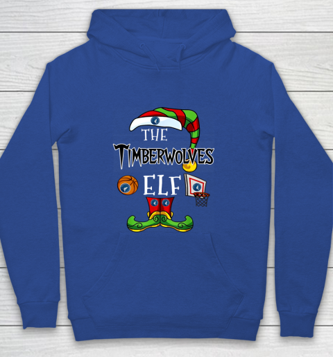 Minnesota Timberwolves Christmas ELF Funny NBA Youth Hoodie 6