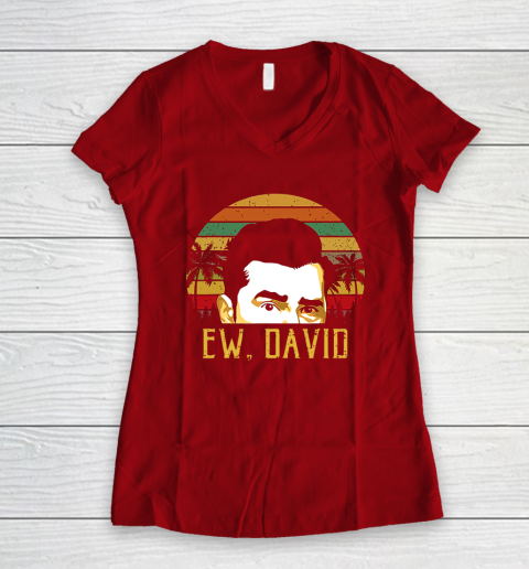 EW DAVID RETRO Women's V-Neck T-Shirt 8