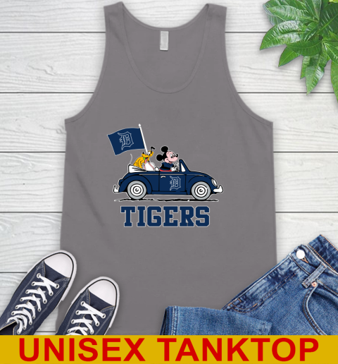MLB Baseball Detroit Tigers Pluto Mickey Driving Disney Shirt Tank Top 7