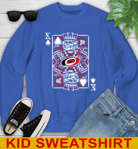 Carolina Hurricanes NHL Hockey The King Of Spades Death Cards Shirt Youth Sweatshirt 6