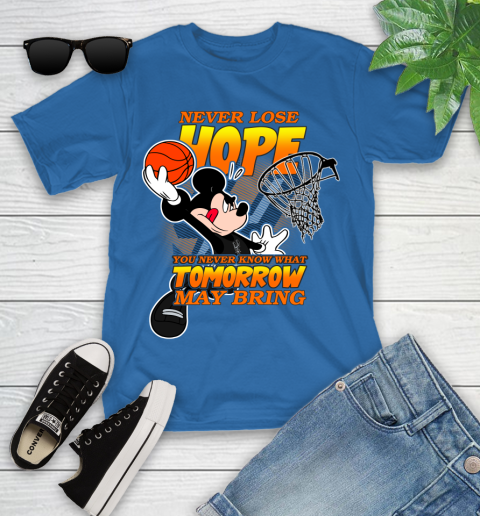 San Antonio Spurs NBA Basketball Mickey Disney Never Lose Hope Youth T-Shirt 12