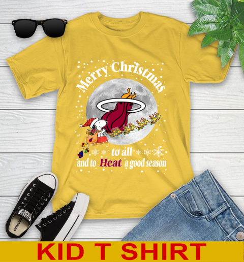 Miami Heat Merry Christmas To All And To Heat A Good Season NBA Basketball Sports Youth T-Shirt 9