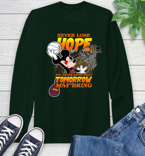 Cleveland Cavaliers NBA Basketball Mickey Disney Never Lose Hope Long Sleeve T-Shirt 7
