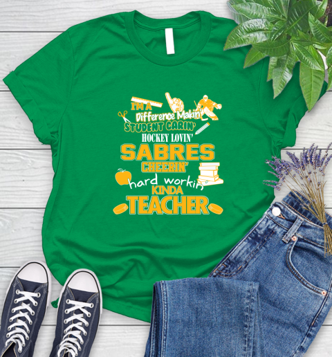 Buffalo Sabres NHL I'm A Difference Making Student Caring Hockey Loving Kinda Teacher Women's T-Shirt 9
