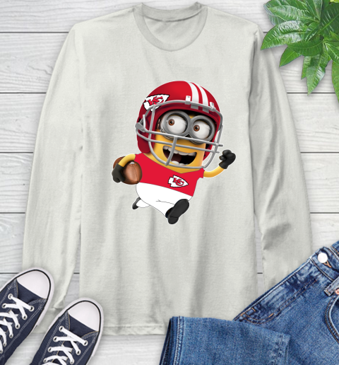 NFL Kansas City Chiefs Minions Disney Football Sports Long Sleeve T-Shirt 12