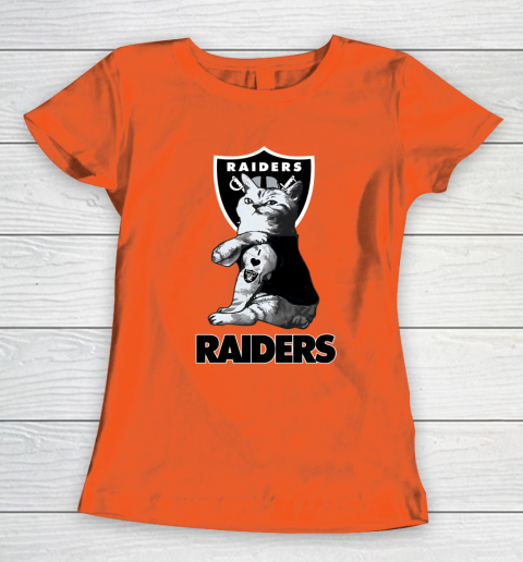 NFL Football My Cat Loves Oakland Raiders Women's T-Shirt 3