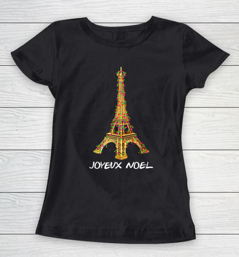 Joyeux Noel French Merry Christmas Eiffel Tower Women's T-Shirt