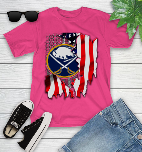 Buffalo Sabres NHL Hockey American Flag Youth T-Shirt 11