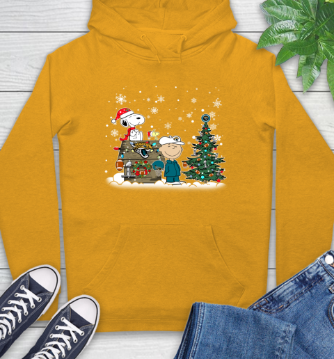 NFL Jacksonville Jaguars Snoopy Charlie Brown Christmas Football Super Bowl Sports Hoodie 2