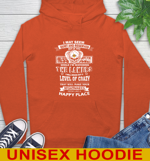 Los Angeles Lakers NBA Basketball If You Mess With Me While I'm Watching My Team Hoodie - Image 5