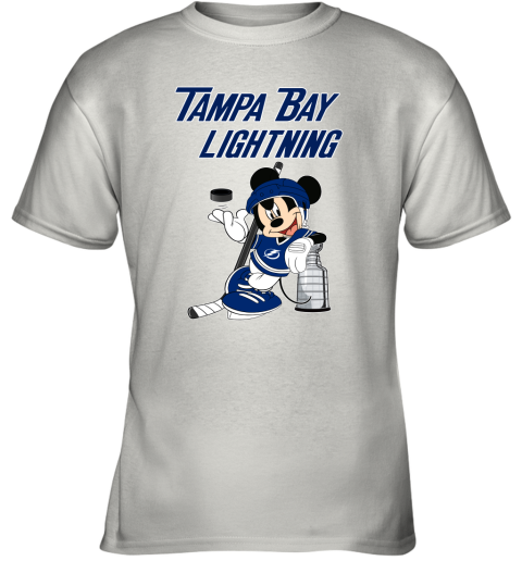 Mickey Tampa Bay Lightning With The Stanley Cup Hockey NHL Youth T-Shirt