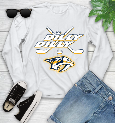 NHL Nashville Predators Dilly Dilly Hockey Sports Youth Long Sleeve