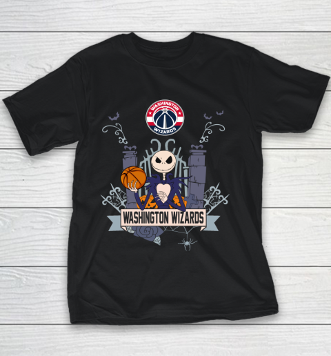 NBA Washington Wizards Basketball Jack Skellington Halloween Youth T-Shirt