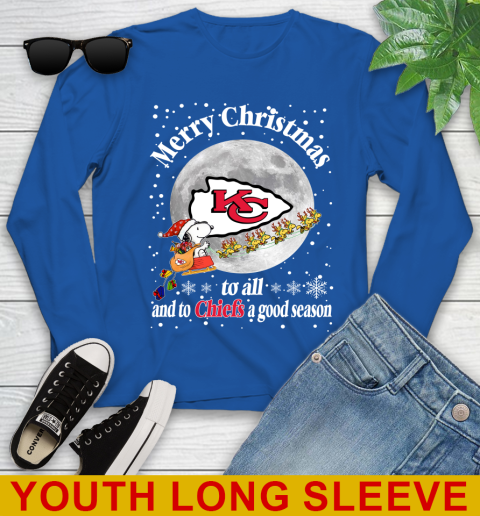 Kansas City Chiefs Merry Christmas To All And To Chiefs A Good Season NFL Football Sports Youth Long Sleeve 10