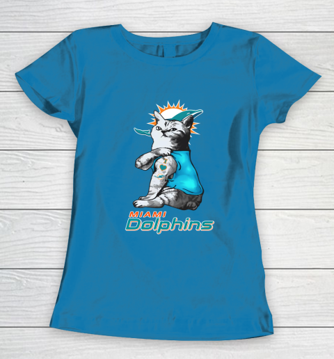NFL Football My Cat Loves Miami Dolphins Women's T-Shirt 6
